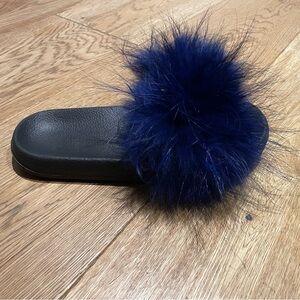 Fox Fur Side Sandals